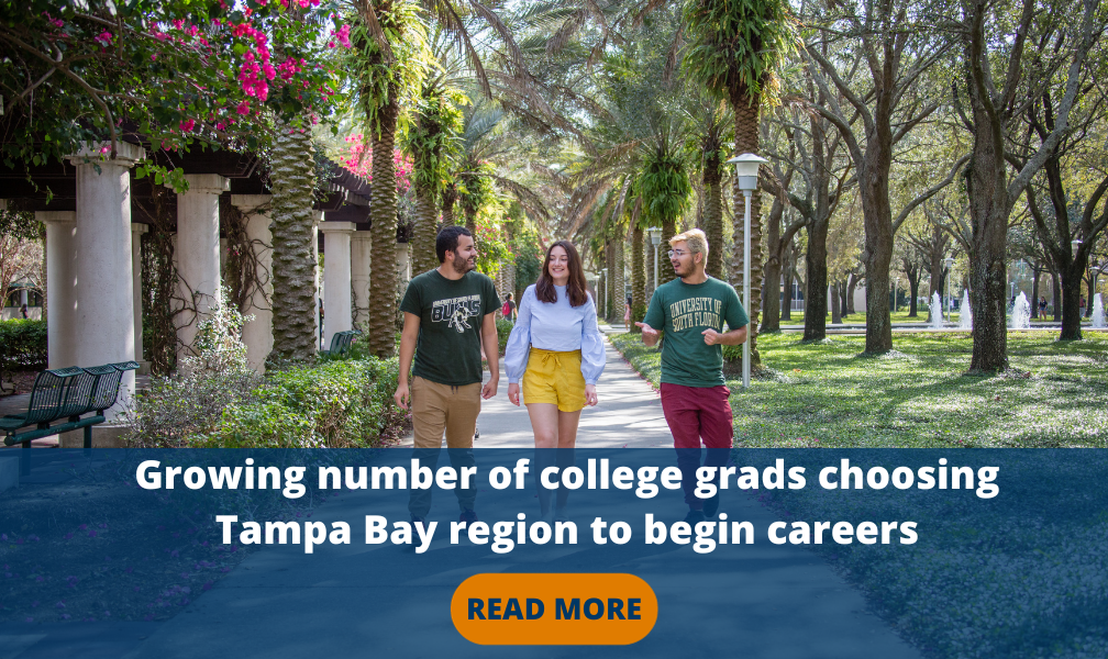 Growing number of college grads choosing to start careers in Tampa Bay